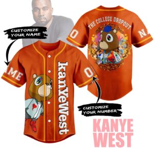 Dropout Bear Kanye West Baseball Jersey For Men Women And Kids Gift for Fans 3