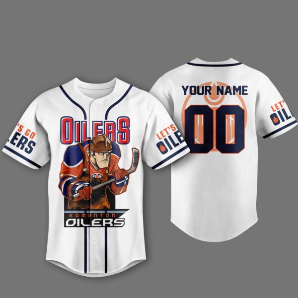 Edmonton Oilers Baseball Jersey For Men Women And Kids Gift for Fans
