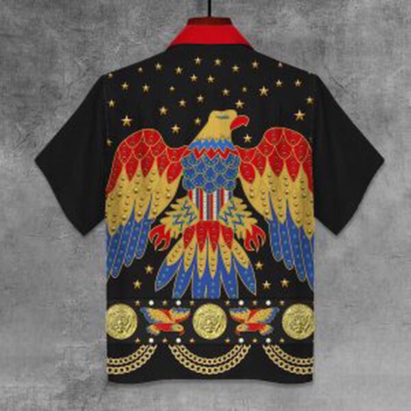 Elvis Eagle Black Unisex Hawaiian Shirt