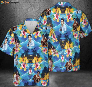 Elvis Presley Hawaiian Shirt Elvis Hawaiian Shirt Aloha Summer Tee Tropical Button Shirt, Elvis Presley Hawaiian Fan Gift.