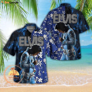 Elvis Presley Hawaiian Shirt, The King Of Rock, Elvis Presley Gift, Elvis Presley Beach Shirt, Elvis Vacation Shirt, Button Down Shirt