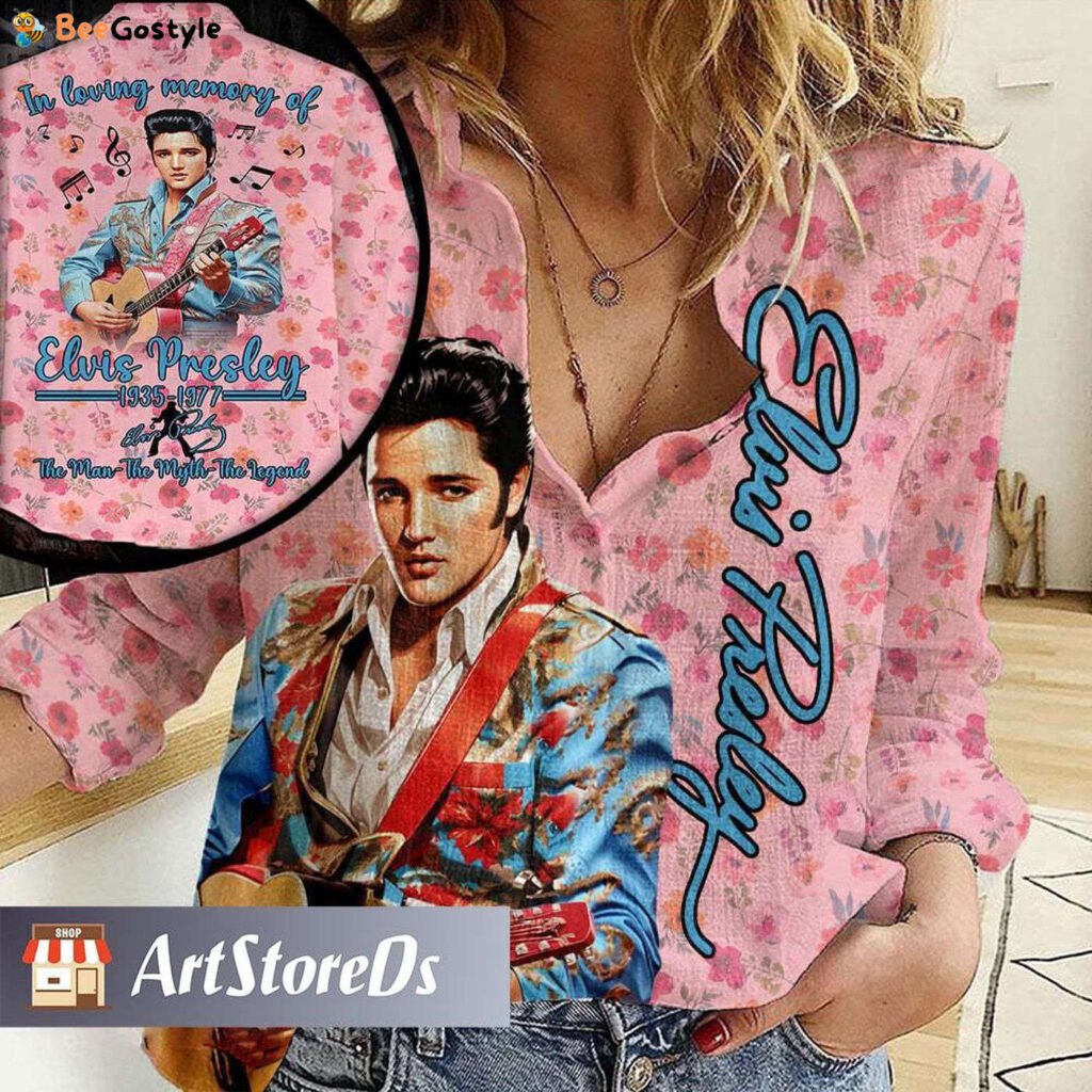 Elvis Presley Linen Blouse, Elvis King Linen Shirt, Elvis Presley Women Blouses, Elvis Presley Linen Shirt, Button Down Shirt Elvis Presley Linen Blouse, Elvis King Linen Shirt, Elvis Presley Women Blouses, Elvis Presley Linen Shirt, Button Down Shirt