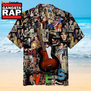 Elvis Presley Lives Collage Universal Tropical Summer Hawaiian Shirt