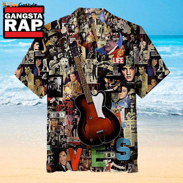 Elvis Presley Lives Collage Universal Tropical Summer Hawaiian Shirt