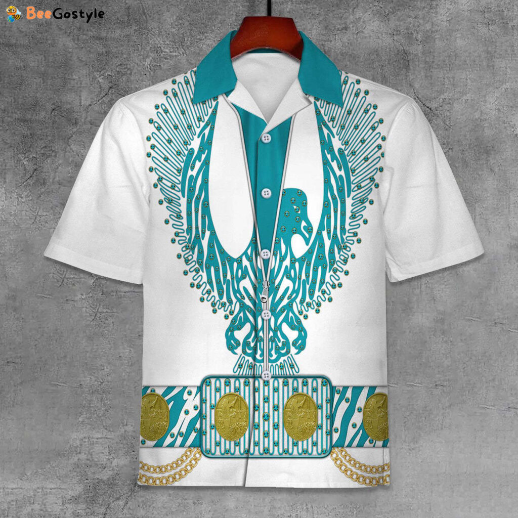 Elvis Turquoise Phoenix Unisex Hawaiian Shirt Elvis Turquoise Phoenix Unisex Hawaiian Shirt