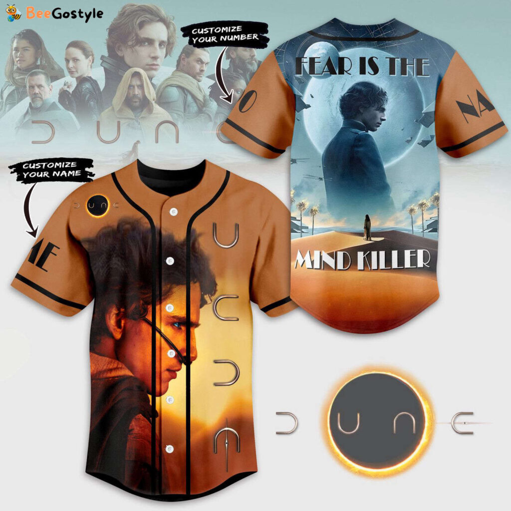 Fear Is The Mind Killer Dune Baseball Jersey For Men Women And Kids Gift for Fans Fear Is The Mind Killer Dune Baseball Jersey For Men Women And Kids Gift for Fans