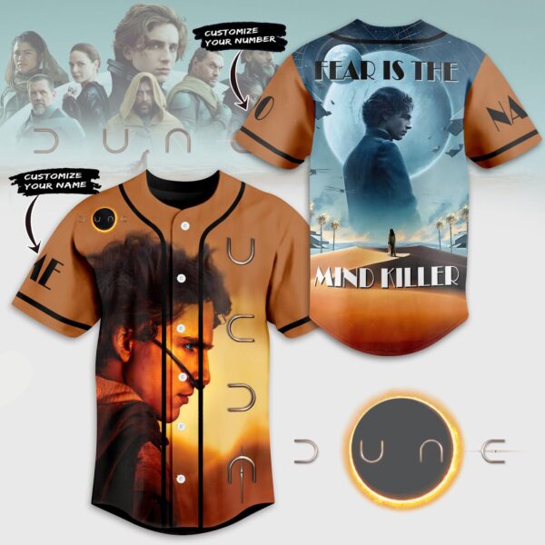 Fear Is The Mind Killer Dune Baseball Jersey For Men Women And Kids Gift for Fans