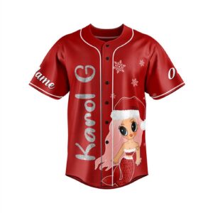 Feliz Navidad Bichota Karol G Baseball Jersey For Men Women And Kids Gift for Fans 3