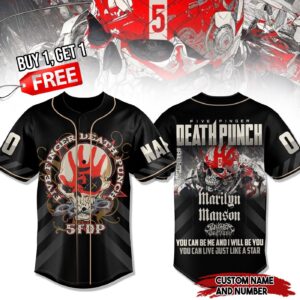 Five Finger Death Punch Baseball Jersey For Men Women And Kids Gift for Fans 1