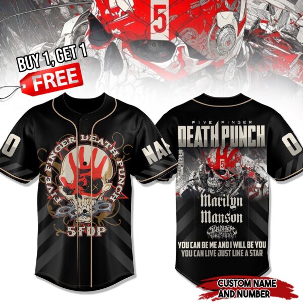 Five Finger Death Punch Baseball Jersey For Men Women And Kids Gift for Fans
