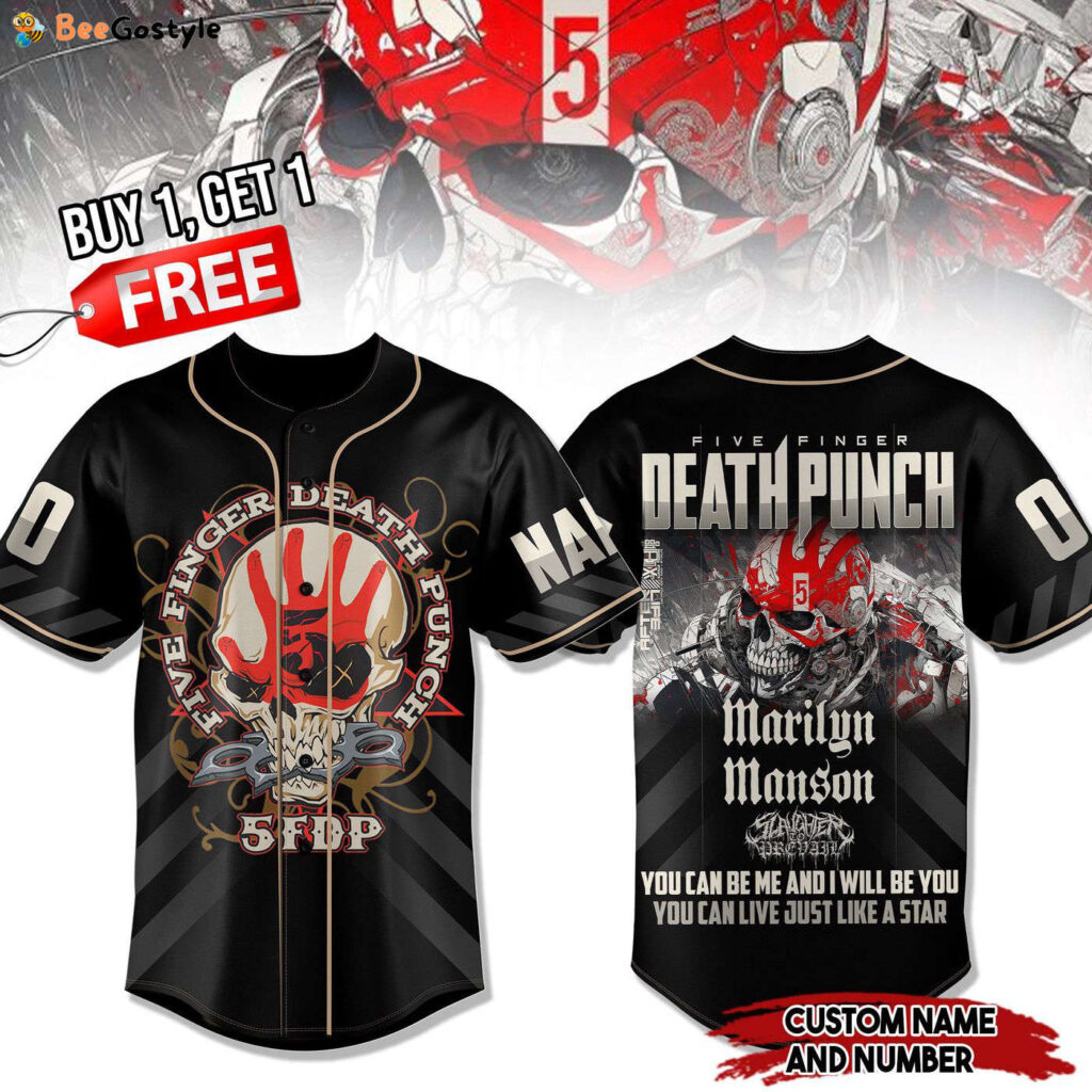 Five Finger Death Punch Baseball Jersey For Men Women And Kids Gift for Fans Five Finger Death Punch Baseball Jersey For Men Women And Kids Gift for Fans