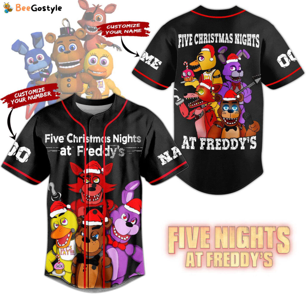Five Nights at Freddy Baseball Jersey For Men Women And Kids Gift for Fans Five Nights at Freddy Baseball Jersey For Men Women And Kids Gift for Fans