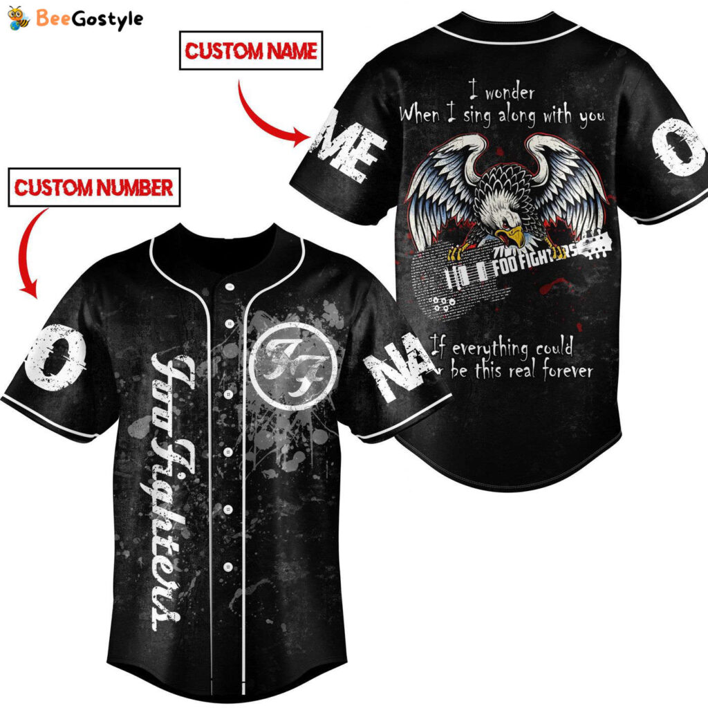 Foo Fighters Baseball Jersey For Men Women And Kids Gift for Fans Foo Fighters Baseball Jersey For Men Women And Kids Gift for Fans