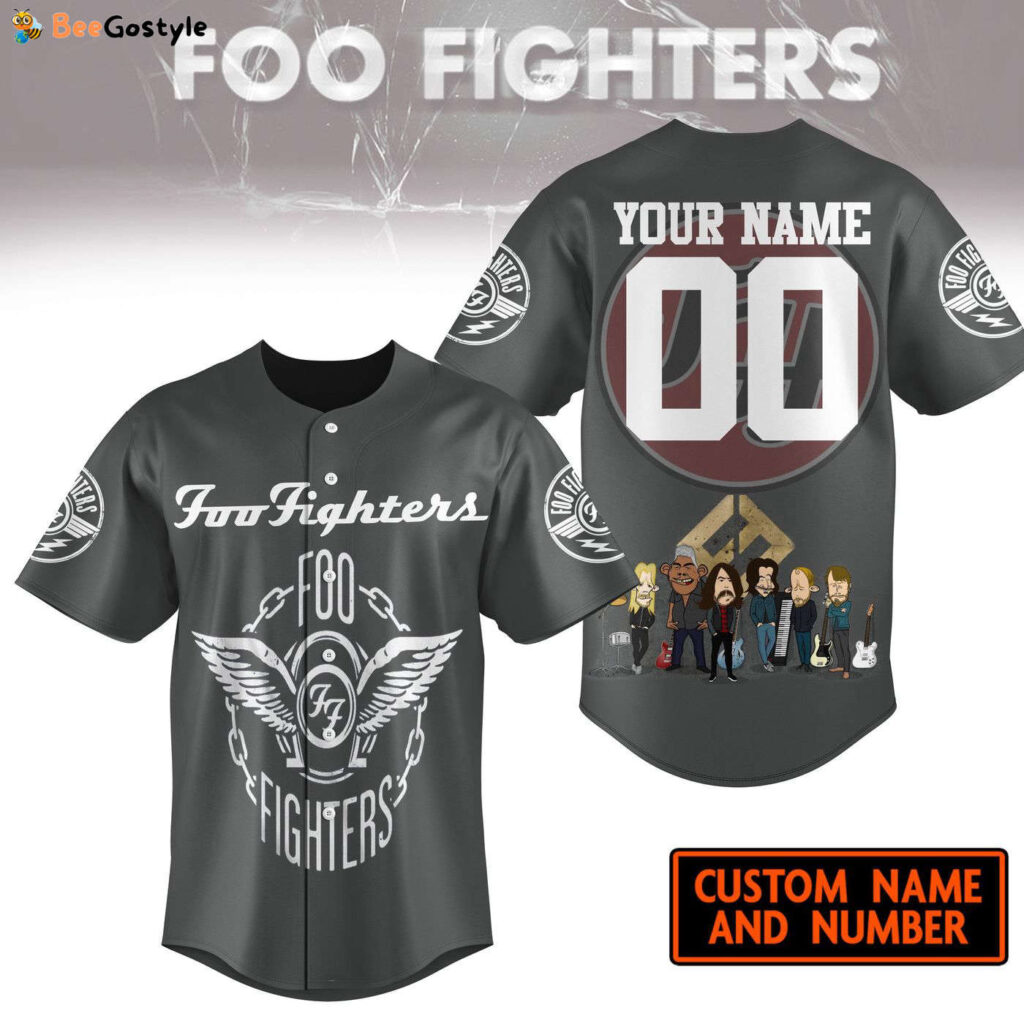 Foo Fighters Baseball Jersey For Men Women And Kids Gift for Fans Foo Fighters Baseball Jersey For Men Women And Kids Gift for Fans