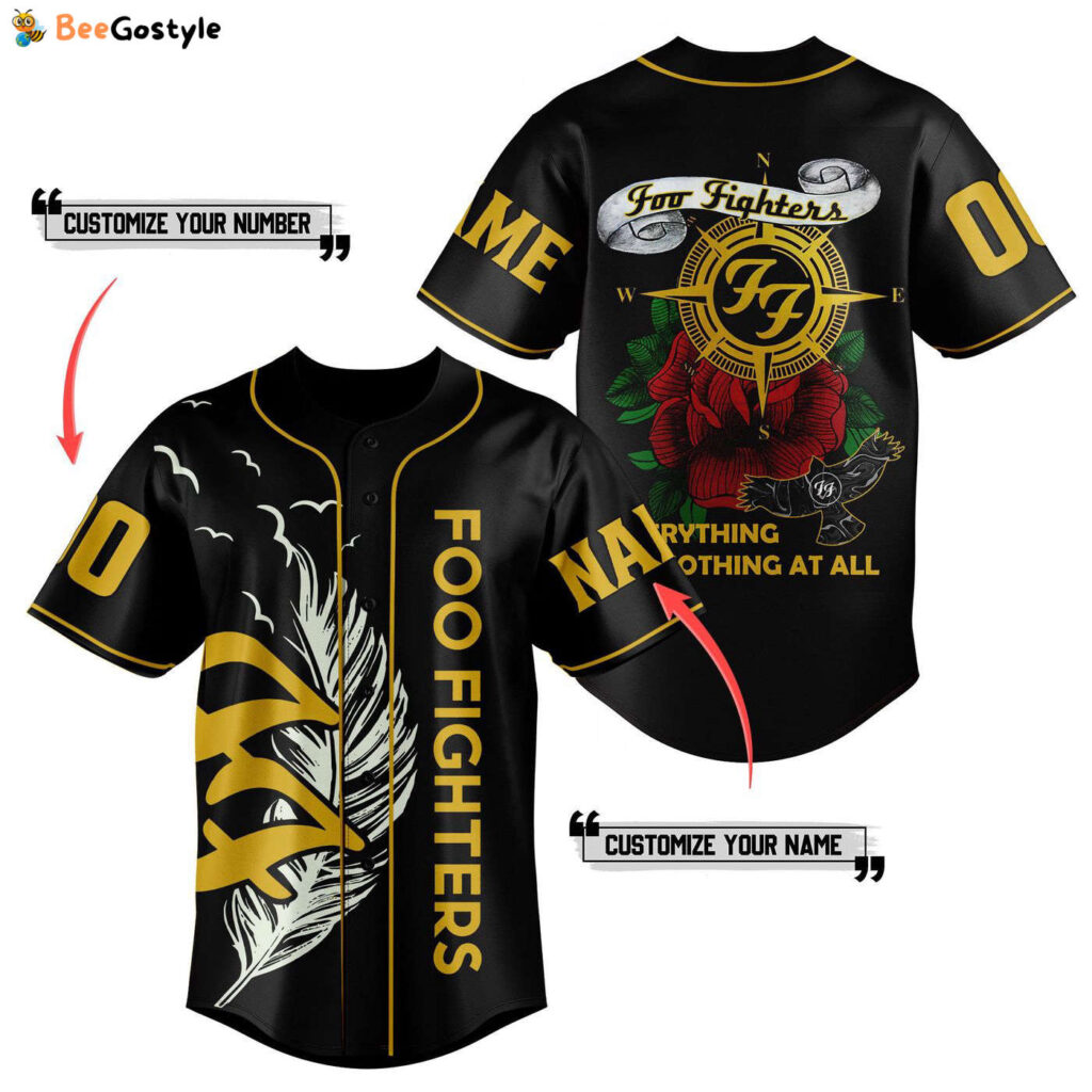 Foo Fighters Baseball Jersey For Men Women And Kids Gift for Fans Foo Fighters Baseball Jersey For Men Women And Kids Gift for Fans