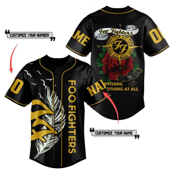 Foo Fighters Baseball Jersey For Men Women And Kids Gift for Fans