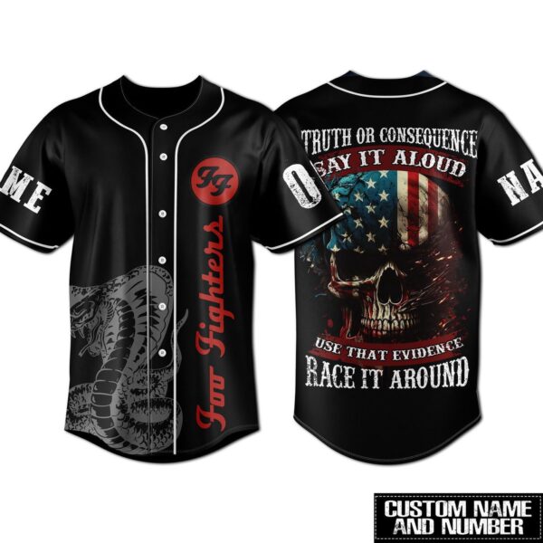 Foo Fighters Baseball Jersey For Men Women And Kids Gift for Fans