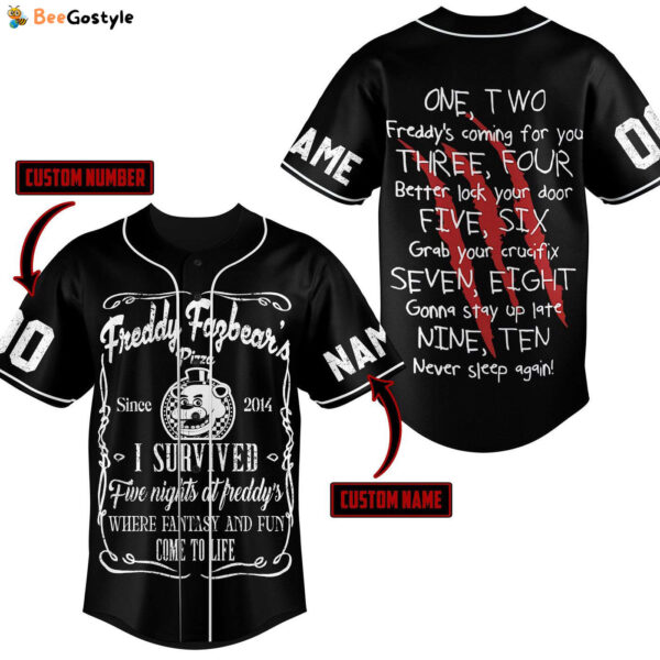 Freddy Fazbear Pizza Baseball Jersey For Men Women And Kids Gift for Fans