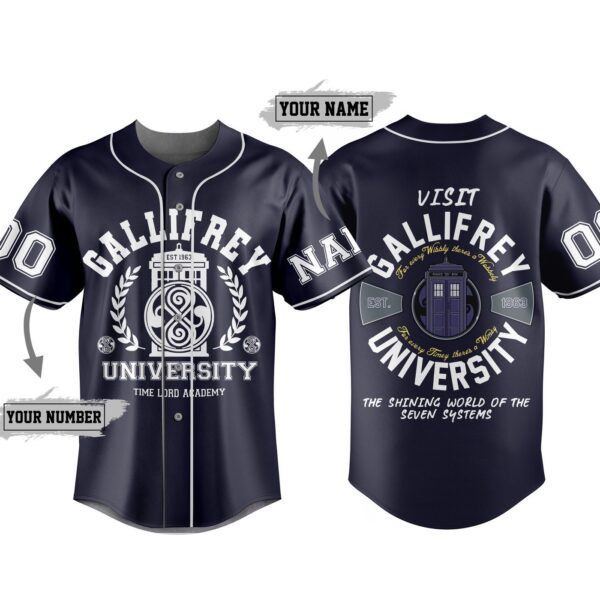 Gallifrey University Baseball Jersey For Men Women And Kids Gift for Fans