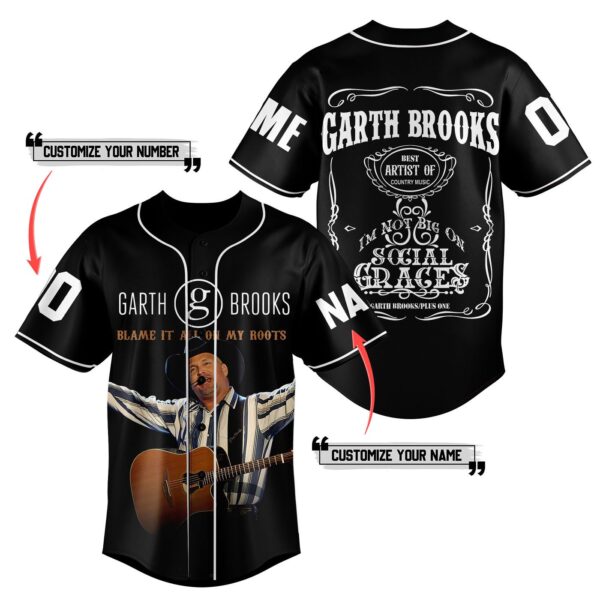 Garth Brooks Baseball Jersey For Men Women And Kids Gift for Fans