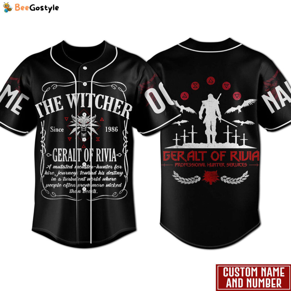 Geralt of Rivia Baseball Jersey For Men Women And Kids Gift for Fans Geralt of Rivia Baseball Jersey For Men Women And Kids Gift for Fans