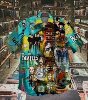 Gettyshirt Hot The Beatles Vintage Cotton Mens Hawaiian Shirt