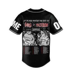 Gojira And Mastodon Baseball Jersey For Men Women And Kids Gift for Fans 3