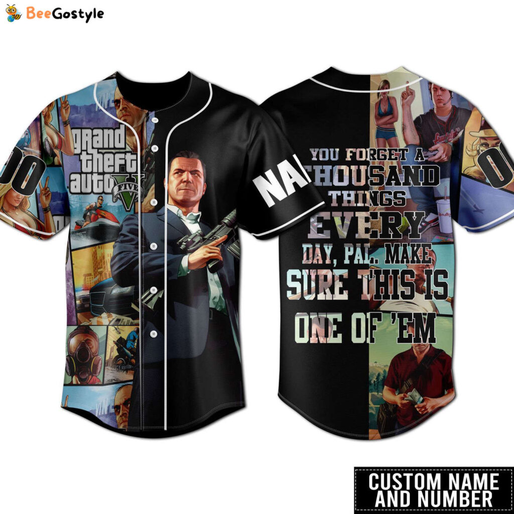 Grand Theft Auto V Baseball Jersey For Men Women And Kids Gift for Fans Grand Theft Auto V Baseball Jersey For Men Women And Kids Gift for Fans
