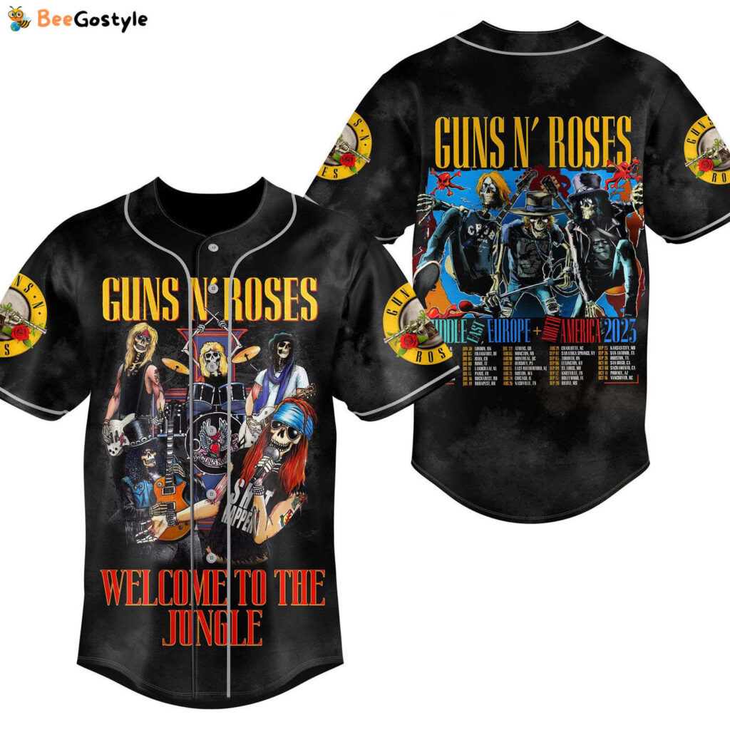 Guns N Roses Baseball Jersey For Men Women And Kids Gift for Fans Guns N Roses Baseball Jersey For Men Women And Kids Gift for Fans