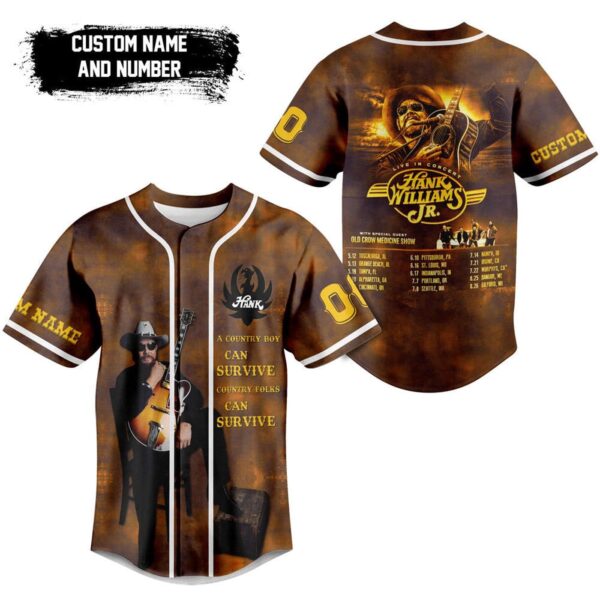 Hank Williams Jr Baseball Jersey For Men Women And Kids Gift for Fans