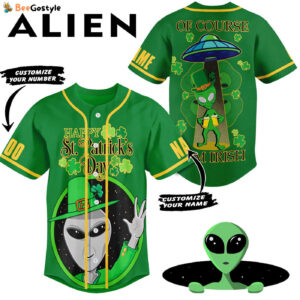 Happy St. Patrickï¿½ï¿½ï¿½s Day Alien Baseball Jersey For Men Women And Kids Gift for Fans
