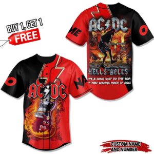 Hells Bells ACDC Baseball Jersey For Men Women And Kids Gift for Fans 3