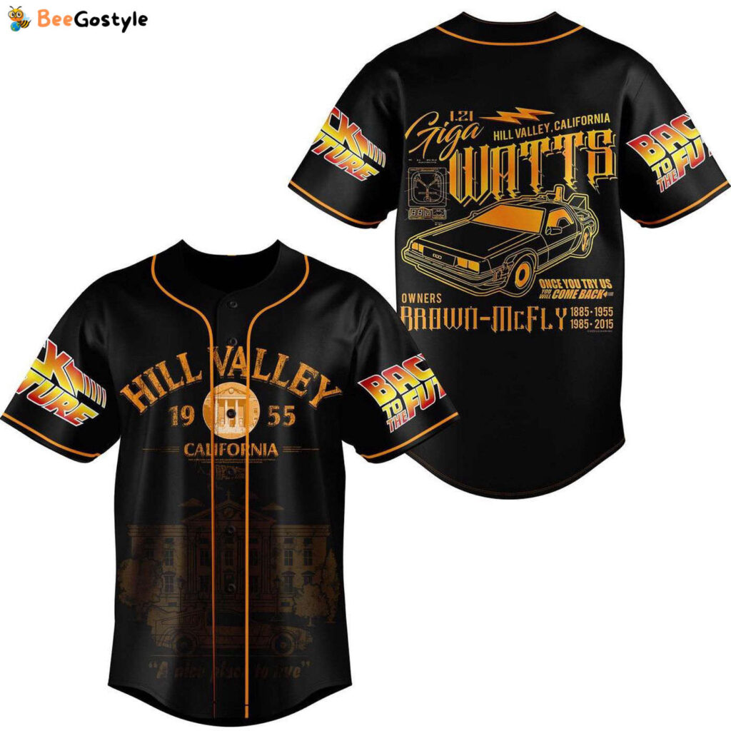 Hill Valley Baseball Jersey For Men Women And Kids Gift for Fans Hill Valley Baseball Jersey For Men Women And Kids Gift for Fans
