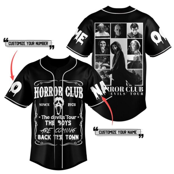 Horror Club Baseball Jersey For Men Women And Kids Gift for Fans