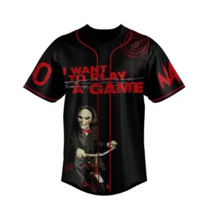 Horror Movies I Want To Play A Game Baseball Jersey For Men Women And Kids Gift for Fans 1
