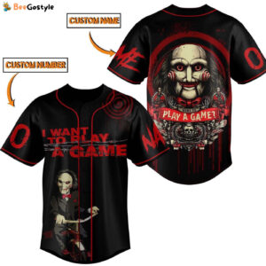 Horror Movies I Want To Play A Game Baseball Jersey For Men Women And Kids Gift for Fans