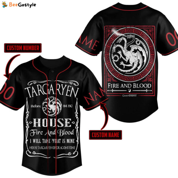 House Targaryen Baseball Jersey For Men Women And Kids Gift for Fans