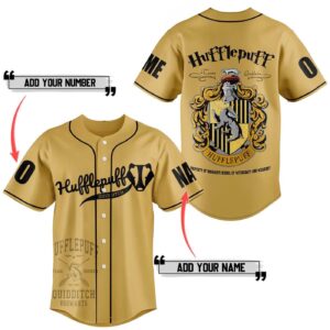 Hufflepuff Quidditch Baseball Jersey For Men Women And Kids Gift for Fans 1