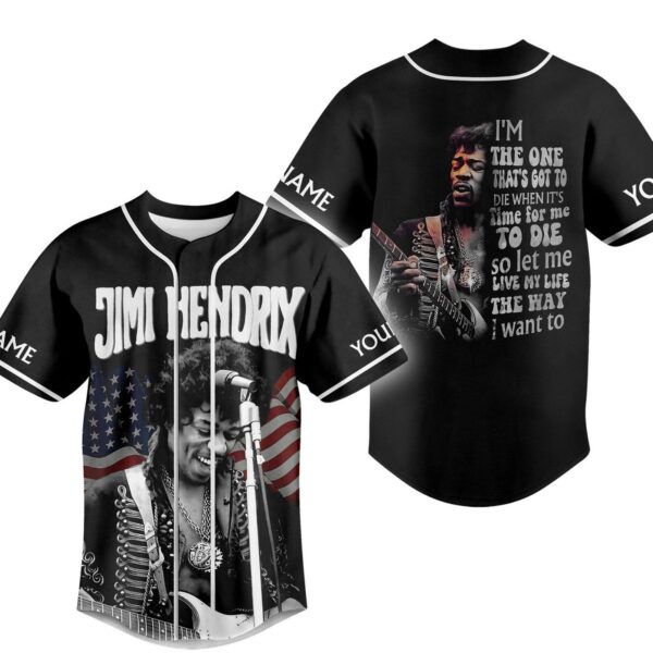 Jimi Hendrix Baseball Jersey For Men Women And Kids Gift for Fans