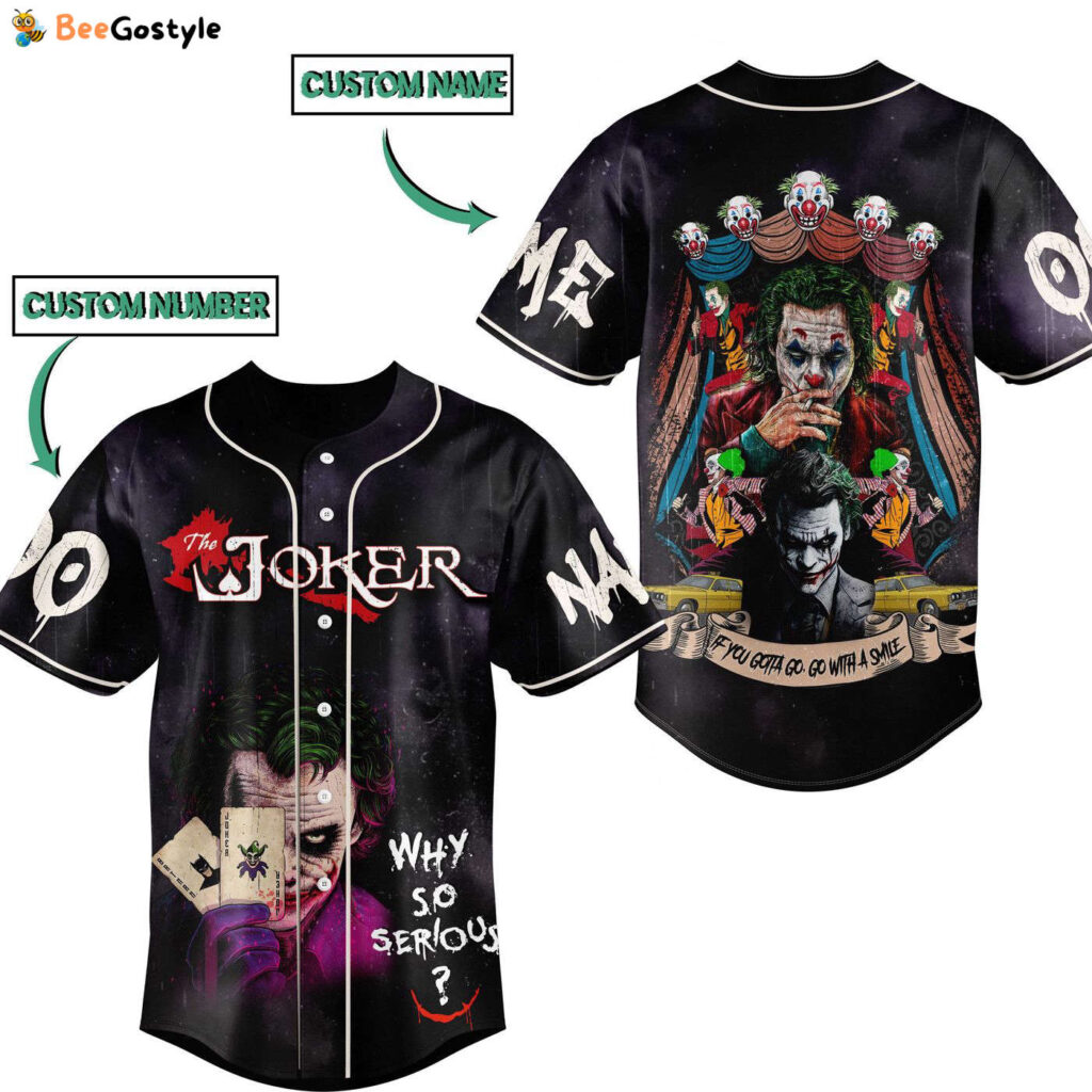Joker Baseball Jersey For Men Women And Kids Gift for Fans Joker Baseball Jersey For Men Women And Kids Gift for Fans