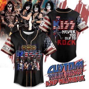 Kiss Baseball Jersey For Men Women And Kids Gift for Fans 1