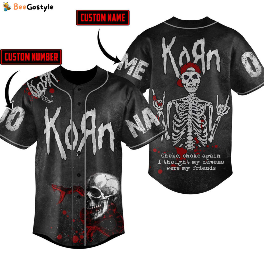 Korn Baseball Jersey For Men Women And Kids Gift for Fans Korn Baseball Jersey For Men Women And Kids Gift for Fans