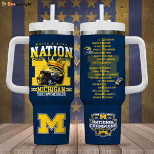 Michigan Wolverines Football 40oz Stanley Tumbler Gift - Gift for Fans - Gift for Fans