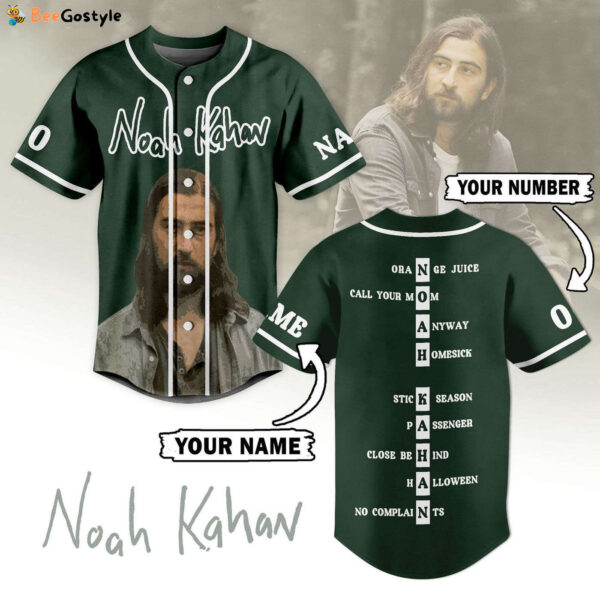 Noah Kahan Baseball Jersey For Men Women And Kids Gift for Fans