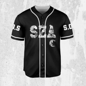 Personalize SZA Music Black And White Jersey, Sza Baseball Jersey, SOS New Album Gift for Fans 1