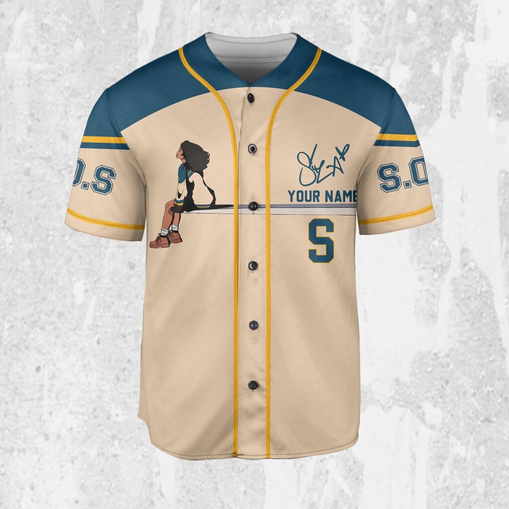 Personalize SZA New Album Merch Jersey, Sza Baseball Jersey, SOS New Album Gift for Fans Personalize SZA New Album Merch Jersey, Sza Baseball Jersey, SOS New Album Gift for Fans