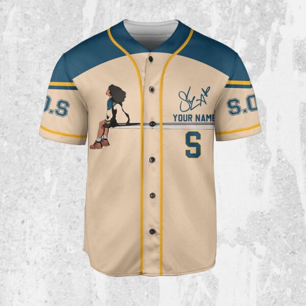 Personalize SZA New Album Merch Jersey, Sza Baseball Jersey, SOS New Album Gift for Fans