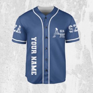 Personalize SZA SOS Tracklist Music Tour 2025 Gift for Fans Jersey, Sza Baseball Jersey Gift for Fans