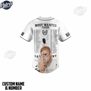 Personalized Bad Bunny Most Wanted Tour Gift Baseball Jersey Shirt 1