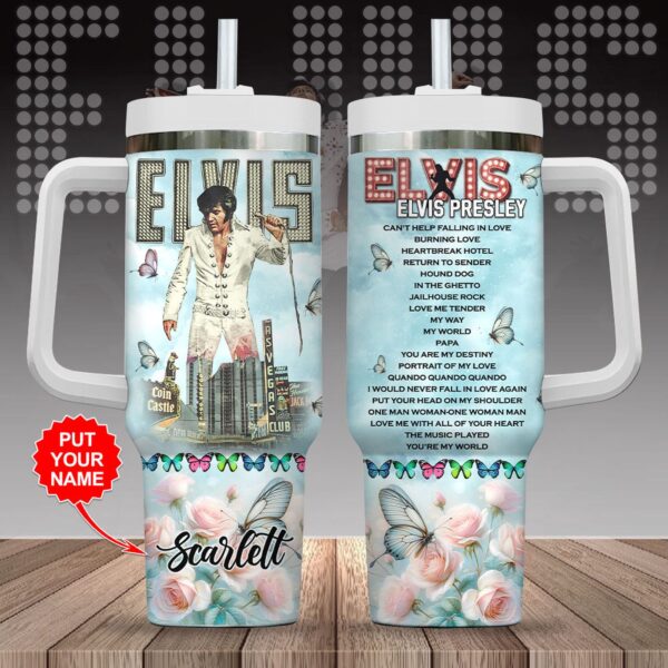 Personalized Elvis Presley 40oz Stanley Tumbler – Gift for Fans – Gift for Fans